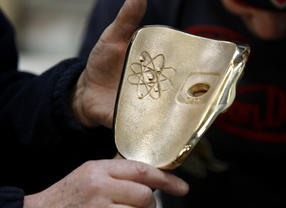BAFTA Masks being made at the New Pro Foundries in West Drayton, Middlesex. BAFTA Masks Foundry