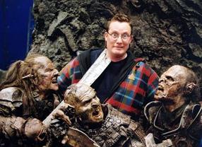 Richard Taylor with some of his Lord of the Rings creations. 