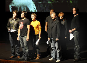 Actors performing at BAFTA/ROCLIFFE New Writing Forum