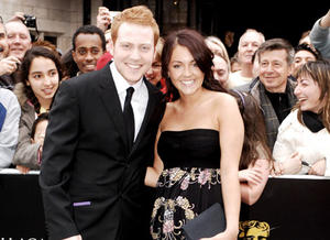 Charlie Clements and Lacey Turner, of EastEnders, on the red carpet