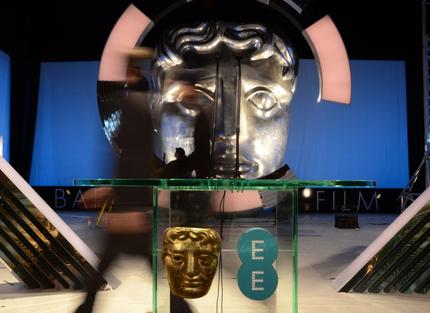 Preparing the set for the EE British Academy Film Awards in 2013