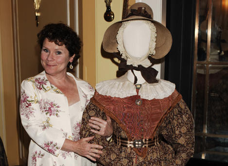 Imelda Staunton arrives at the TV Craft Awards in 2008, with a costume from Cranford. Imelda Staunton arrives at the TV Craft Awards in 2008, with a costume from Cranford.