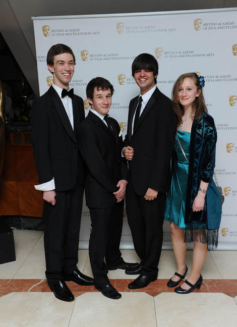 BBC Blast and BAFTA Screen-Skills Award noninees Sam Shetabi, Harriet Beaney, Joe Reed and Jack Crocker arrive at the Television Craft Awards.