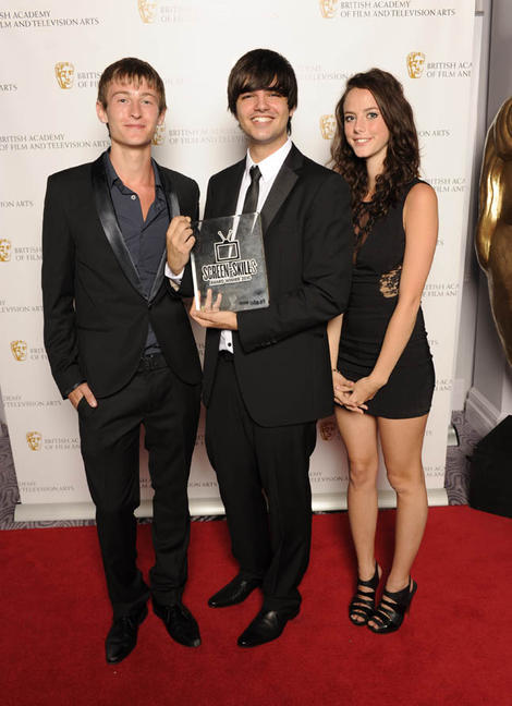 Sam Shetabi, winner of BBC Blast and BAFTA Screen-Skills Award for Director of Photography with actress Kaya Scodelario and actor Elliott Tittensor.