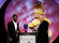 Footballer Shaun Wright-Phillips presents the BAFTA KIds Vote Award for The Simpsons Movie.