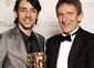 The team behind Mi Vida Loca: Real Spanish, Real Drama celebrate their Interactive Innovation - Service/Platform award with presenter Ralf Little (BAFTA / Richard Kendal).