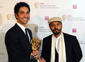 Adulthood writer, director and actor Noel Clarke presented the Gameplay Award to Amir Rahimi for Boom Box (BAFTA / James Kennedy). 