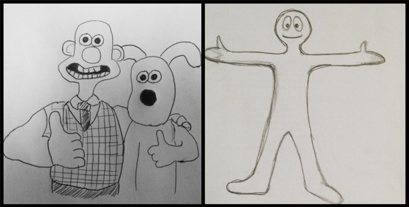 Wallace & Gromit & Morph: drawing examples Wallace Gromit Morph